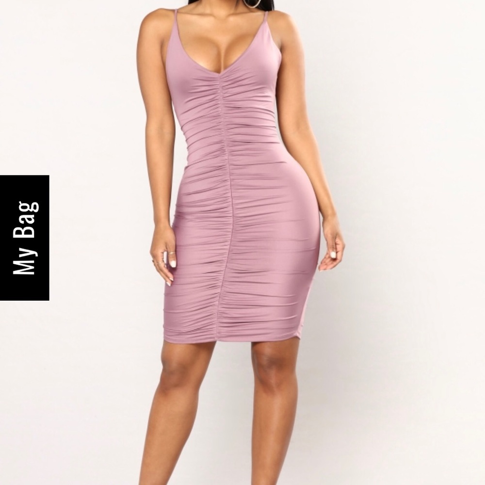 Lavender ruffle dress